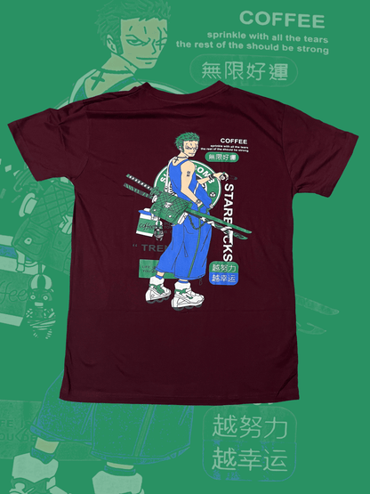 Zoro Starbucks Graphic T-Shirt