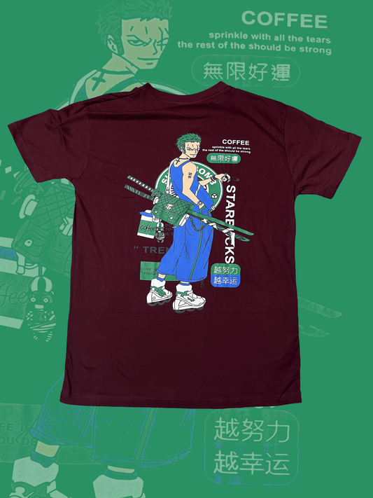 Zoro Starbucks Graphic T-Shirt
